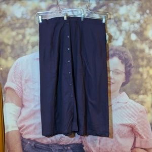 Washable Silk Front Button Skirt